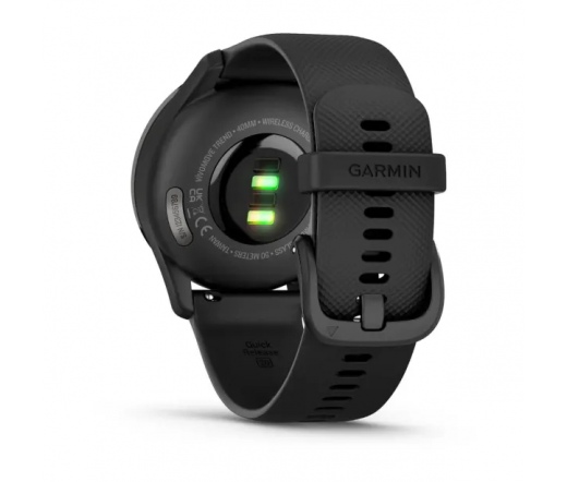 GARMIN Vívomove Trend - Slate Stainless Steel Bezel with Black Case and Silicone Band