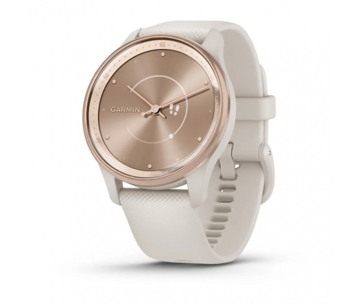 GARMIN Vívomove Trend - Peach Gold Stainless Steel Bezel with Ivory Case and Silicone Band