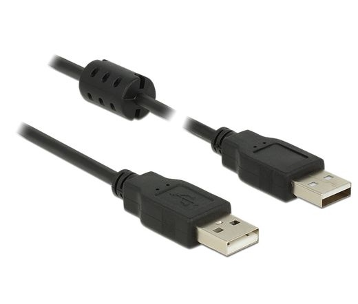 Delock USB 2.0 A dugó > USB 2.0 A dugó fekete - 0,5 m