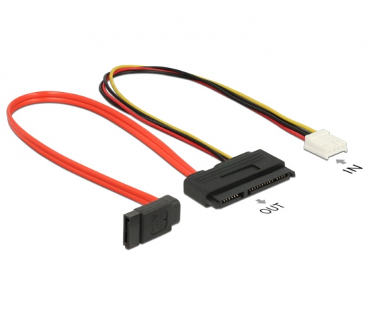 SATA-Kabel Delock SATA III up +4pin -> SATA 22pin 0.30m (84852)