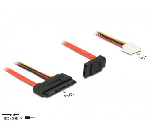 SATA-Kabel Delock SATA III up +4pin -> SATA 22pin 0.30m (84852)