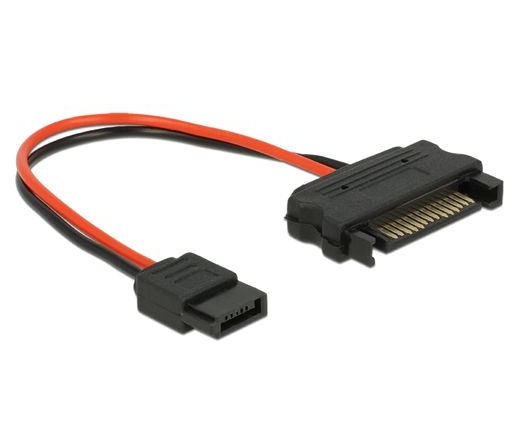 SATA-Kabel Delock Slim 6pin -> SATA 15pin 0.10m (84873)