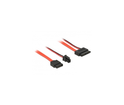 SATA-Kabel Delock SATA III +4pin P4 -> Slim 13pin 0.30m (84848)