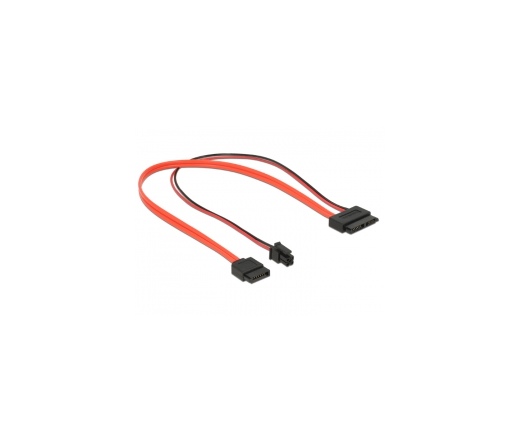 SATA-Kabel Delock SATA III +4pin P4 -> Slim 13pin 0.30m (84848)