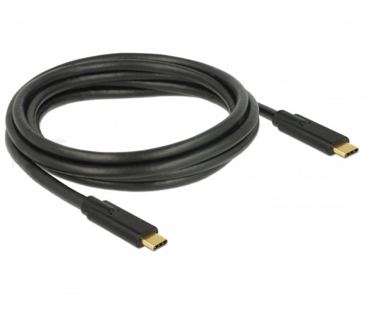 DELOCK kábel USB 3.0 Type-C male/male összekötő, 2m, 5A E-Marker