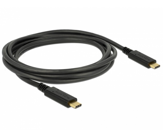 DELOCK kábel USB 3.0 Type-C male/male összekötő, 2m, 3A E-Marker