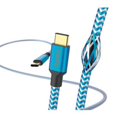 HAMA FIC E3 Reflective USB-C / USB-C 1,5 m kék