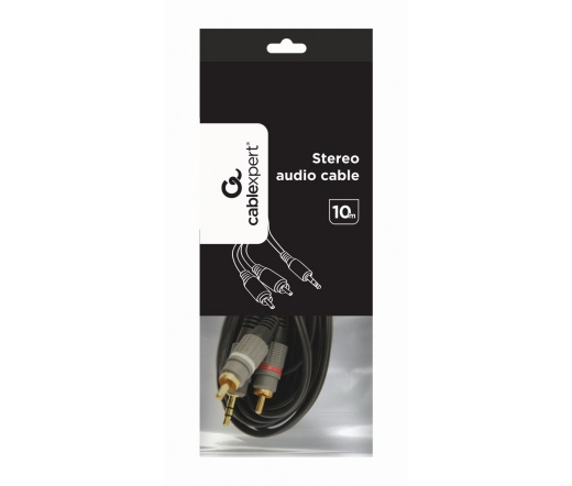 GEMBIRD 3.5 mm stereo to RCA plug cable, 10 m