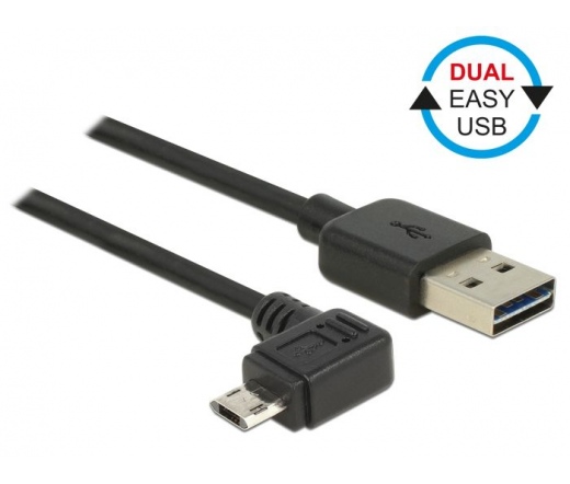 Delock Easy-USB -> EasyUSB micro-B M/M adatkábel 3m fekete egyenes/90°