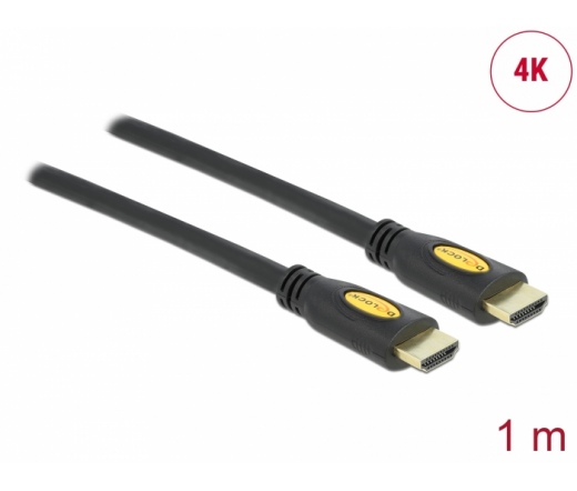 DELOCK Cable High Speed HDMI with Ethernet - A male / male 1m