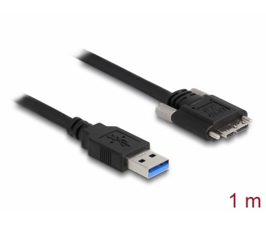 DELOCK kábel USB 3.0 Type-A/Micro-B csavarokkal 1m