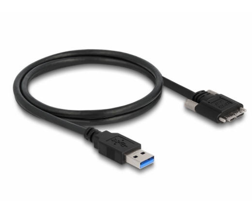 DELOCK kábel USB 3.0 Type-A/Micro-B csavarokkal 1m