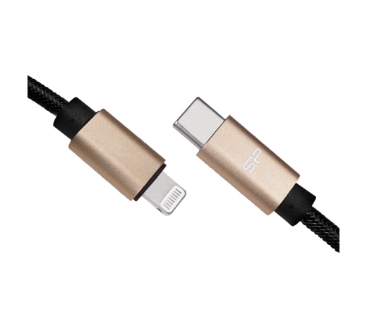 SILICON POWER LK30CL Nylon USB-C - Lightning 1m 3,0A QC Champagne