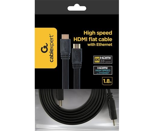 GEMBIRD HDMI 1.4 lapos 1,8m fekete