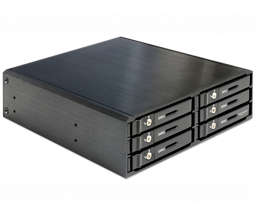 MOBIL RACK DELOCK 2,5" USB 2.0 külső 6db SATA HDD/SSD