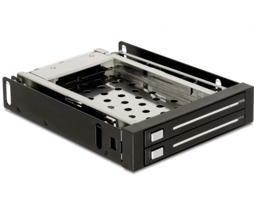 MOBIL RACK DELOCK 3,5" USB 2.0 / SATAII külső SATA HDD ház Szürke (47189)