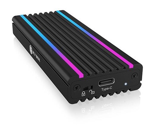 Raidsonic ICY BOX IB-1824ML-C31 USB Type-C Enclosure for M.2 NVMe SSD - RGB illuminated