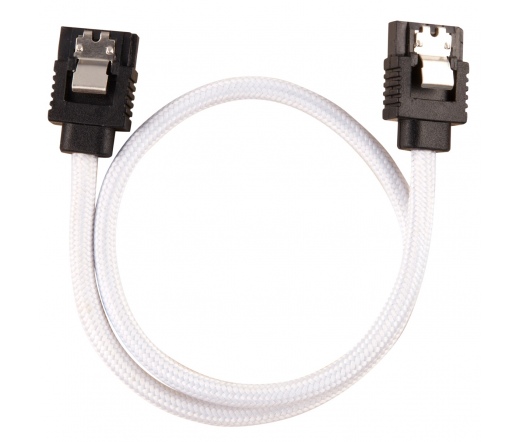 CORSAIR Premium Sleeved SATA 6Gbps 30cm Cable — White