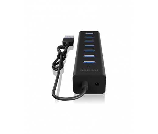 RAIDSONIC Icy Box 7-Port Hub with USB Type-A interface and power supply