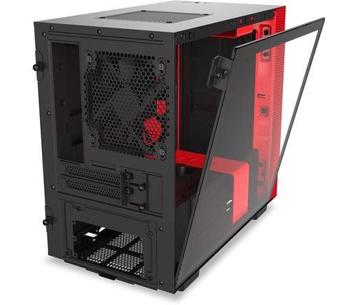 HÁZ NZXT - H210 Matt fekete/piros - CA-H210B-BR