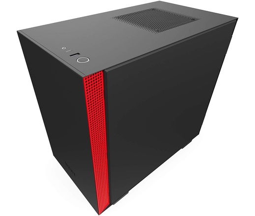 HÁZ NZXT - H210 Matt fekete/piros - CA-H210B-BR