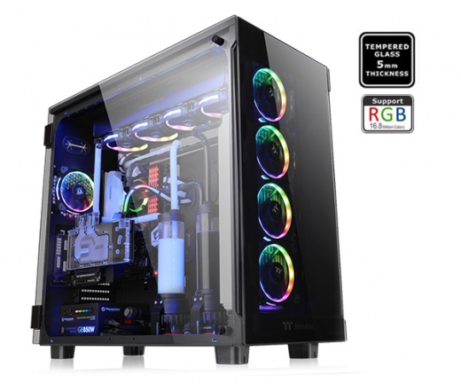 HÁZ THERMALTAKE View 91 TG RGB Super Tower - Fekete