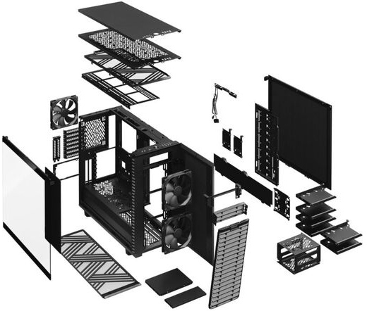 Fractal Design Define 7 Light Tempered Glass Black