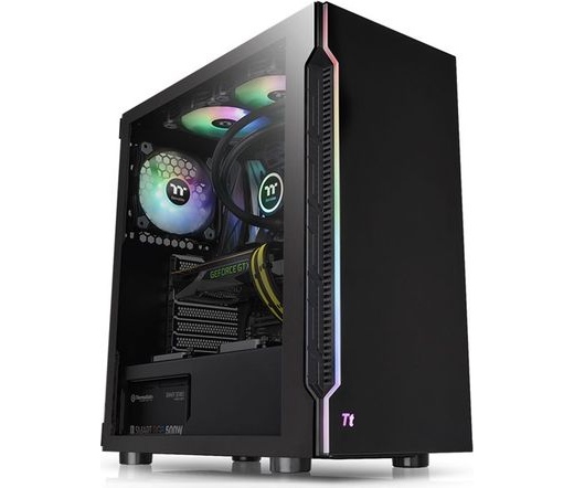 Thermaltake H200 TG RGB táp nélküli ATX számítógépház fekete