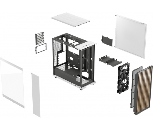 Fractal Design North Chalk White TG Clear