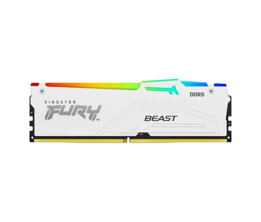 KINGSTON Fury Beast RGB DDR5 6000MHz CL40 32GB Kit2 Intel XMP White