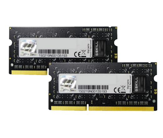 G.SKILL Standard DDR3 SO-DIMM 1600MHz CL11 16GB Kit2 (2x8GB) Black