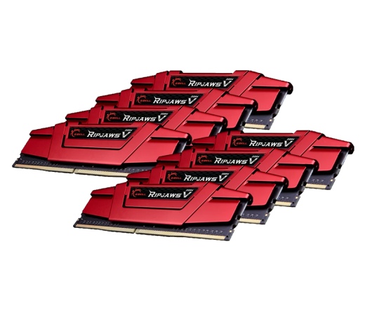 G.SKILL Ripjaws V DDR4 3200MHz CL15 64GB Kit8 (8X8GB) Intel XMP Red