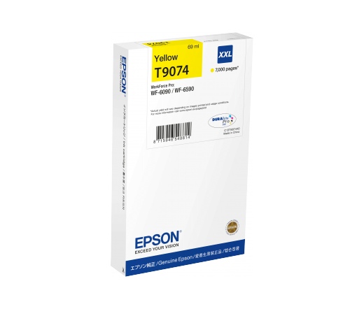 Patron Epson T9074XXL Sárga (69ml, 7 000 oldal)