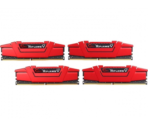 G.SKILL Ripjaws V DDR4 3200MHz CL15 64GB Kit4 (4x16GB) Intel XMP Red