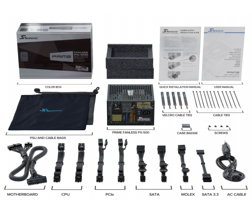 SEASONIC Prime Fanless PX 500W 80Plus Platinum