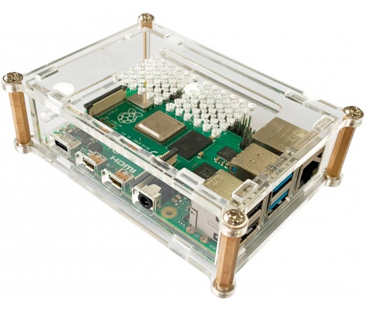 Raspberry Pi 4B ház, átlátszó