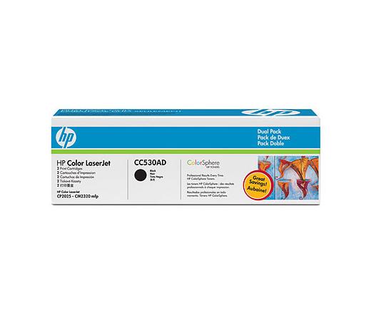 Toner HP CC530A Black 2-pack (CC530AD) 304A