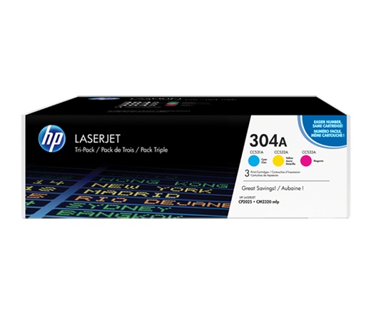 Toner HP 304A C/M/Y Pack (CF372AM)