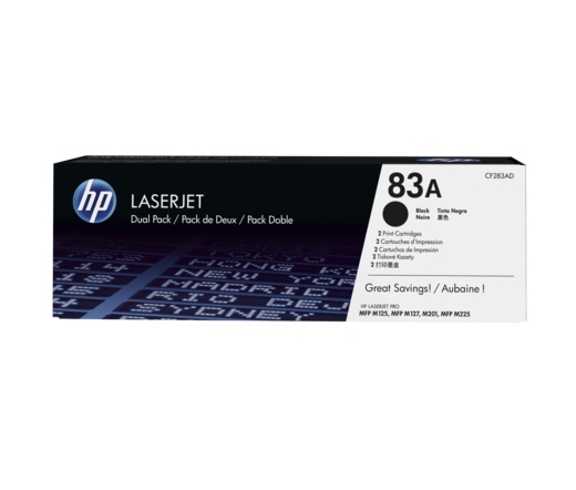 Toner HP 83A Black TwinPack (CF283AD)