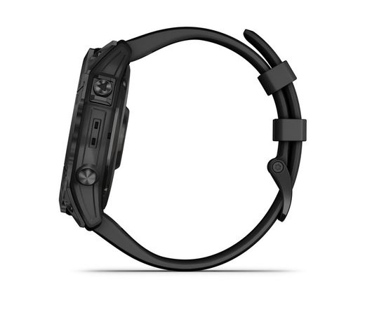 GARMIN Fenix 7X Sapphire Solar - Black DLC Titanium with Black Band