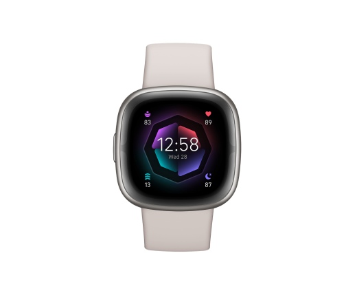 FITBIT Sense 2 - Lunar White / Platinum Aluminum