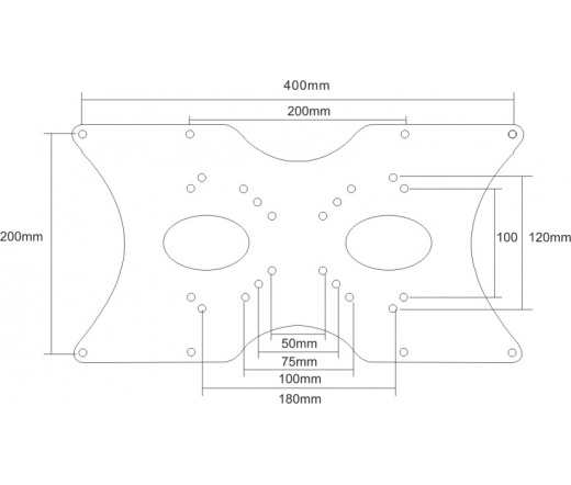 TETHER TOOLS 400 x 200 VESA Vu Adapter Plate