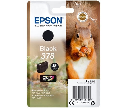 Patron Epson fekete  | 5.5ml | Claria Photo HD