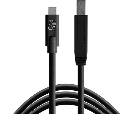 TetherPro USB-C to 3.0 Male B, (4.6m) BLK