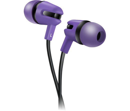 Canyon Stereo earphone with microphone, 1.2m flat cable, Purple