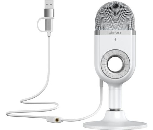 SMALLRIG simorr Wave U1 USB Condenser Microphone (White)