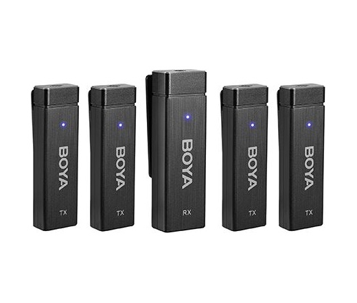 BOYA BY-W4 2.4GHz Univerzális vezetéknélküli szett (1+4)