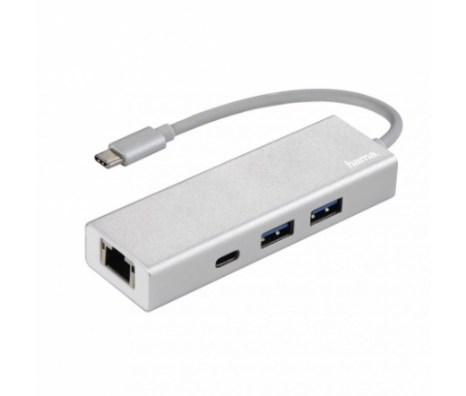 HAMA USB Type-C hub 2xUSB-A USB-C LAN