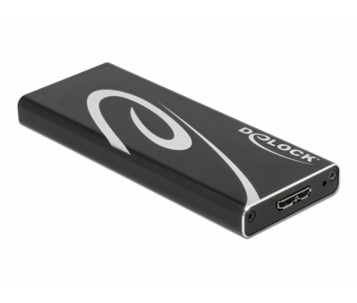 DELOCK külső ház M.2 SATA SSD-hez USB 3.2 Gen 2 micro-B