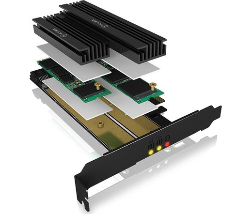 IcyBox PCIe extension card with M.2 M-Key socket for one M.2 NVMe SSD